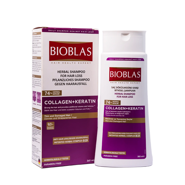 Bioblas Collagen + Keratin Anti-Hair Loss Shampoo for Fuller & Stronger hair
