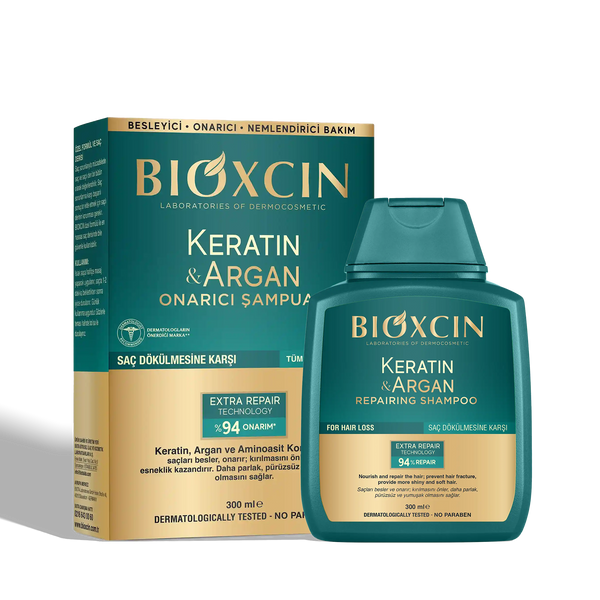 Bioxcin Keratin & Argan Repairing Shampoo Buy Online at AsraDerm