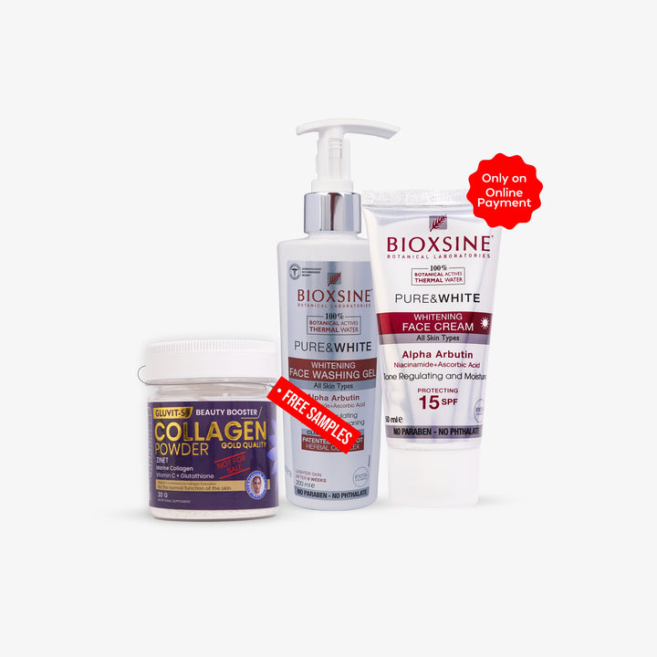 Bioxsine Whitening Skincare Trio + Free Collagen