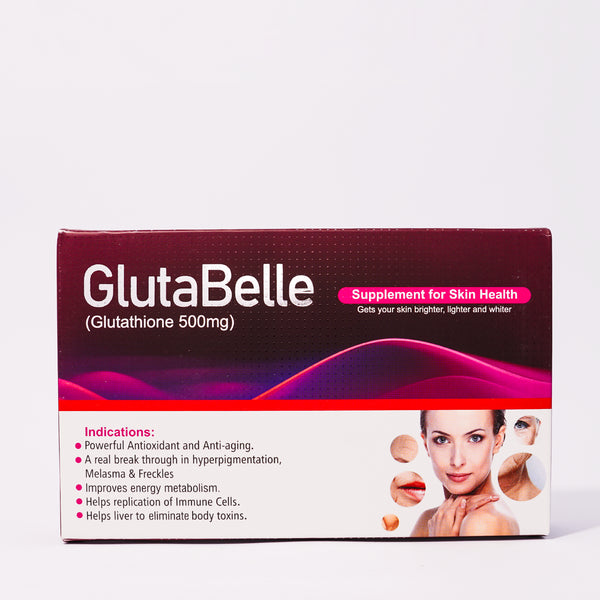 Gluta Belle Tab 30s: Whiten Skin, Fight Aging with Glutathione