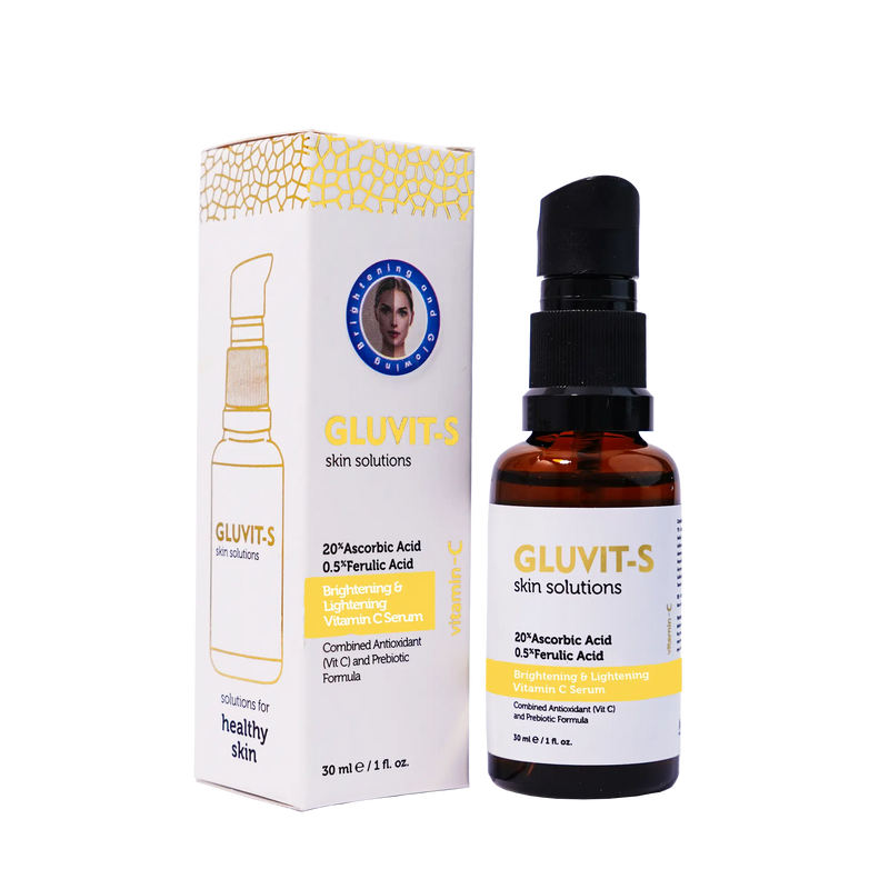 Gluvit-S Vitamin C Serum with Ferulic Acid: Brighten Skin & Reduce Dark Spots
