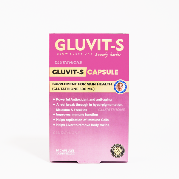 Gluvit-s Glutathione capsules best for skin whitening. 