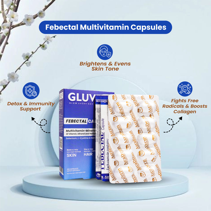 Gluvit-s Febectal Multivitamin Capsules best for skin, hair & nail health