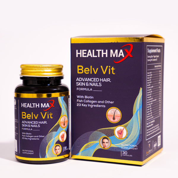 Best Supplement for healthy Hair, Skin & Nails in Pakistan | Health Max Belv Vit