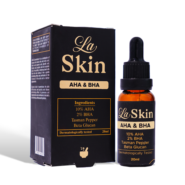 Best exfoliating skincare serum in Pakistan | LA Skin AHA & BHA Serum