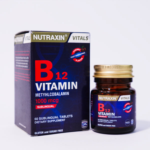 Nutraxin B-12 Vitamin 1000mcg: Boosts Energy Levels & Overall Health