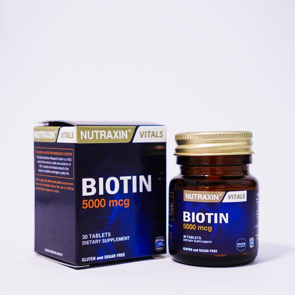 Nutraxin Biotin 5000mcg: Supports Strong Hair, Skin & Nails
