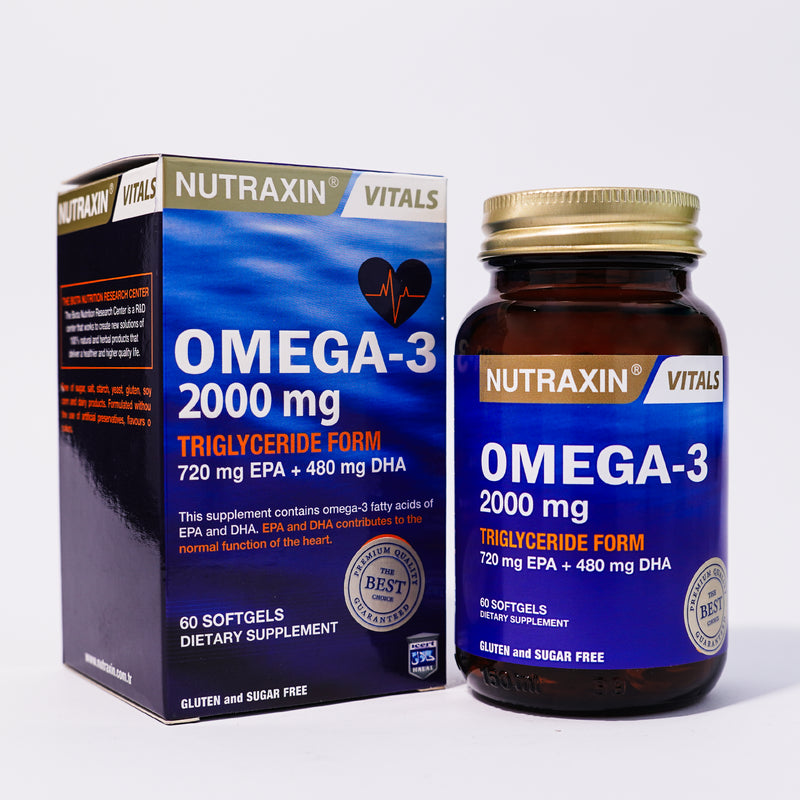 Nutraxin Omega-3 2000mg: Supports Heart, Brain, Immunity & More