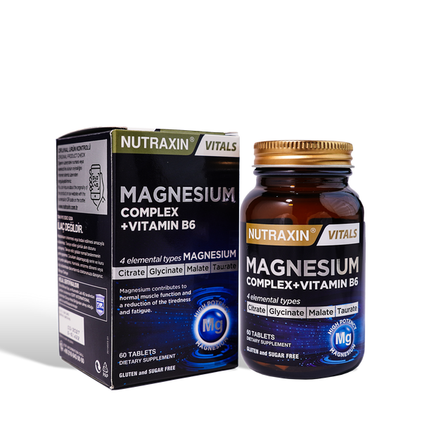 Nutraxin Magnesium Complex + Vitamin B6: Fight Fatigue & Boost Energy