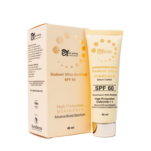 Radiant Ultra Sunblock: Lightweight SPF 60 Sunscreen for Oily Skin