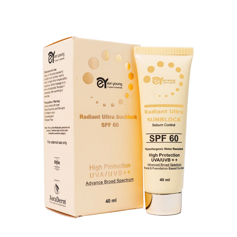 Radiant Ultra Sunblock: Lightweight SPF 60 Sunscreen for Oily Skin ...