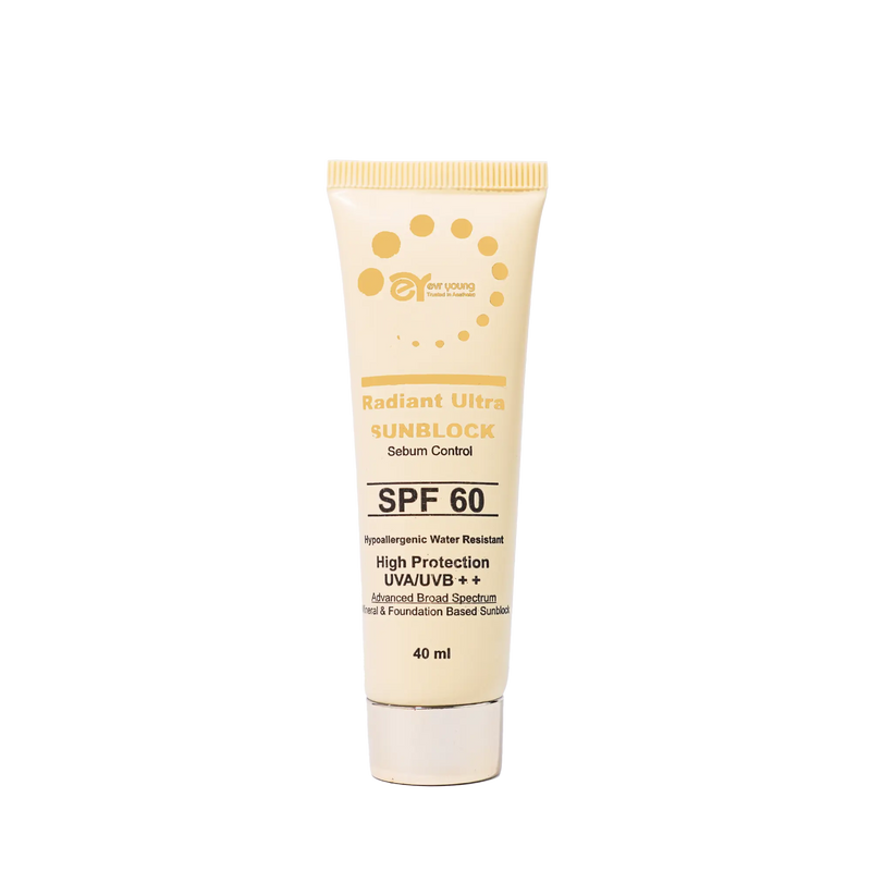 Radiant Ultra Sunblock: Lightweight SPF 60 Sunscreen for Oily Skin ...